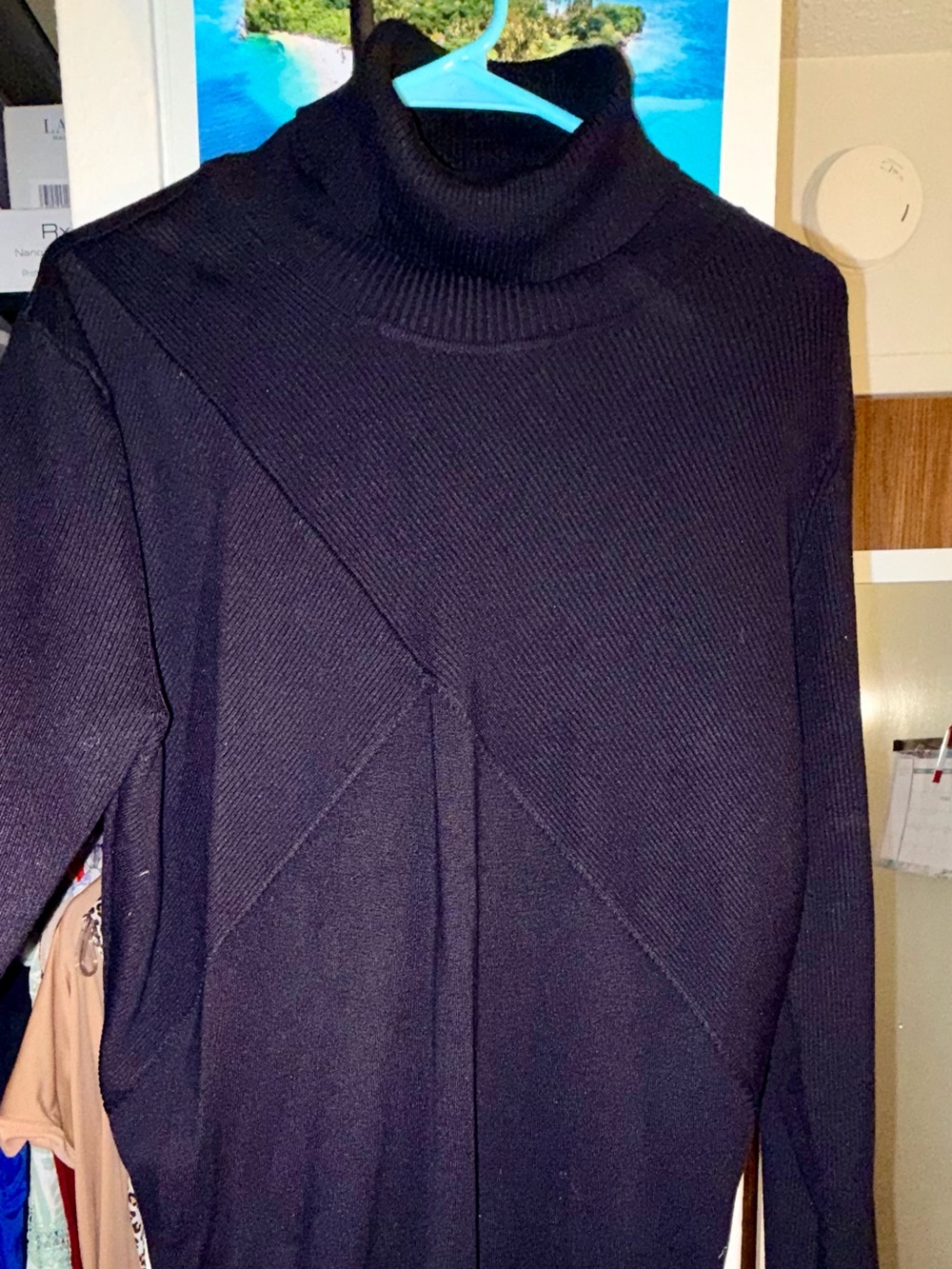 Calvin Klein Black Ribbed Turtleneck Sweater